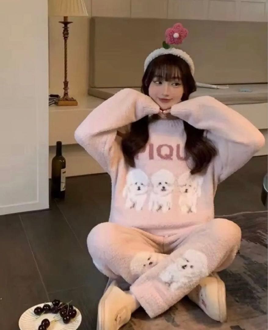 新品未使用！ジェラピケお好きな方に⭐︎ ビションジャガードプルオーバーピンク