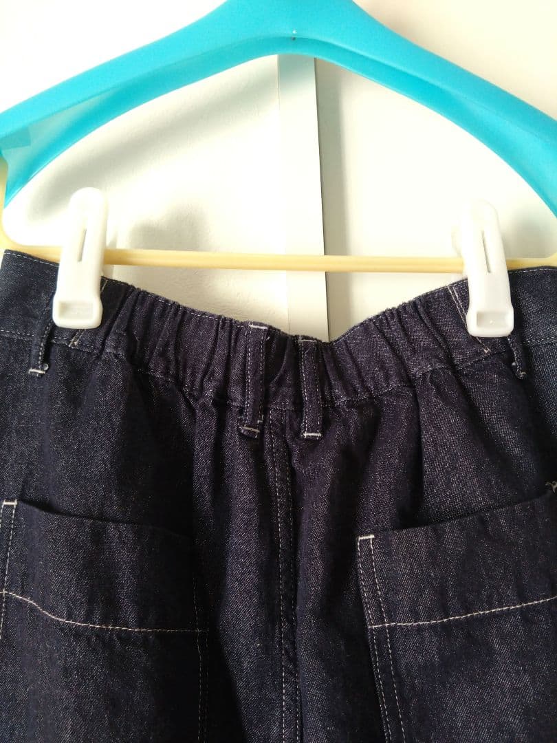 ネルすけ★yuni ユニ コットンリネン　デニムテーパードパンツ