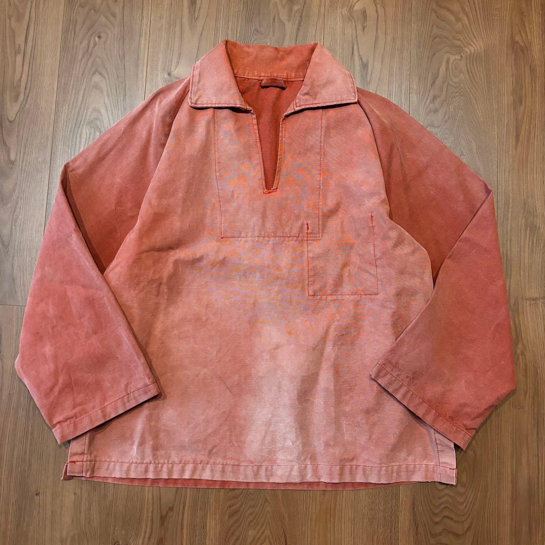 筆記体タグ ◎ 60s 70s L.L.BEAN スモック XL フェード