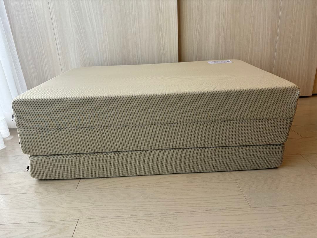 マニフレックス　メッシュウイング　シングル　三つ折り　ミッドグレー