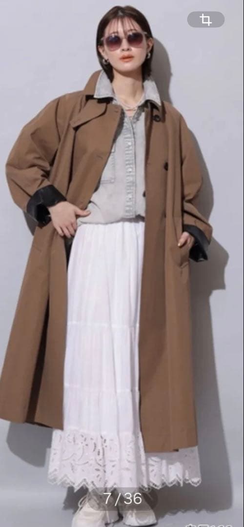 再値下げ❗️【新品未使用】Arpege story NEWバルマカーンコート 茶