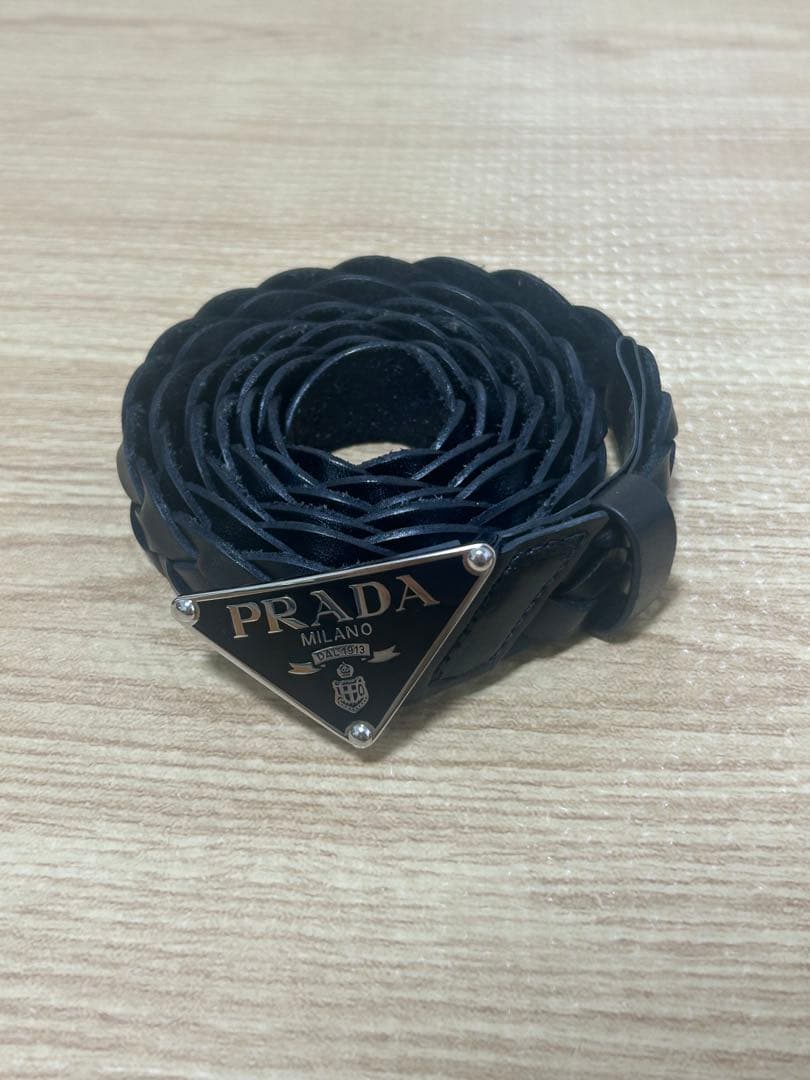 PRADA ベルト 2CS114 2A7P レザー トライアングルロゴ