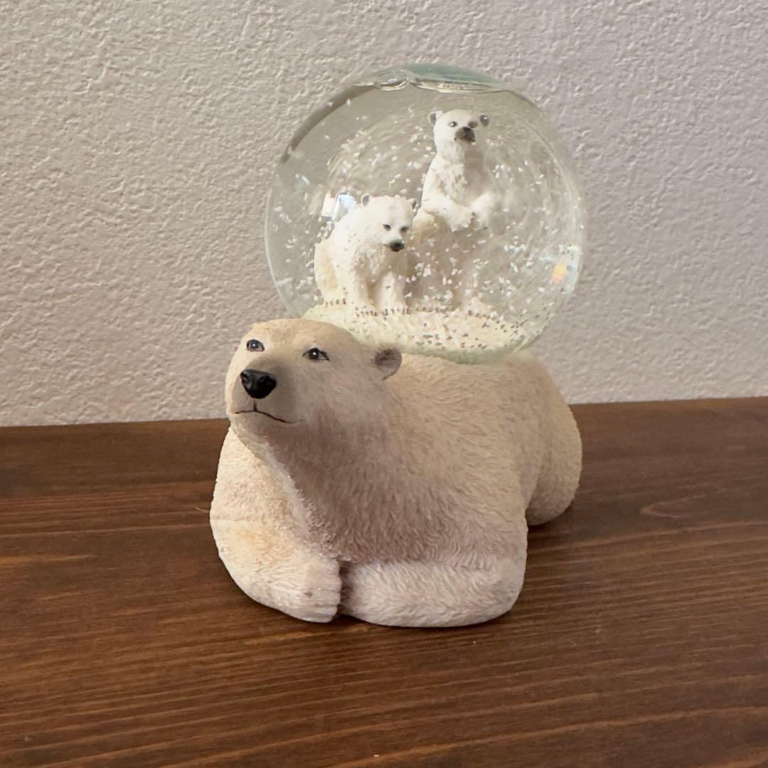 Twinkle社製 スノードーム シロクマの親子