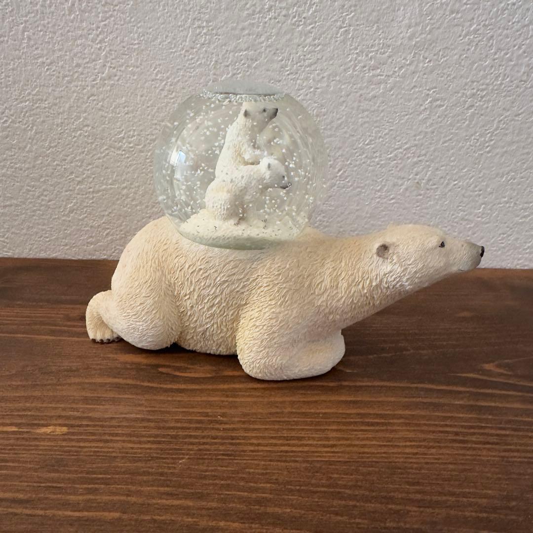 Twinkle社製 スノードーム シロクマの親子