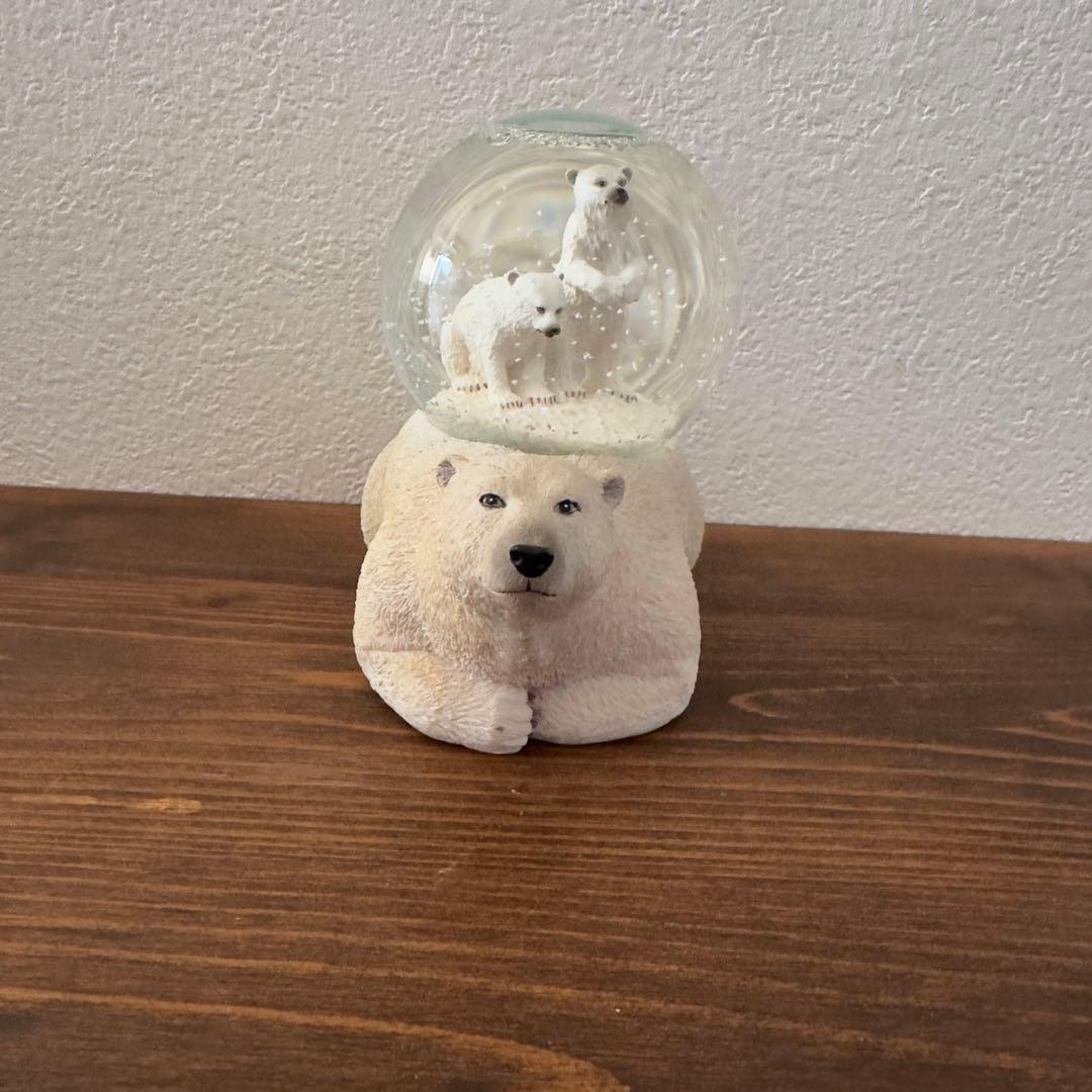Twinkle社製 スノードーム シロクマの親子