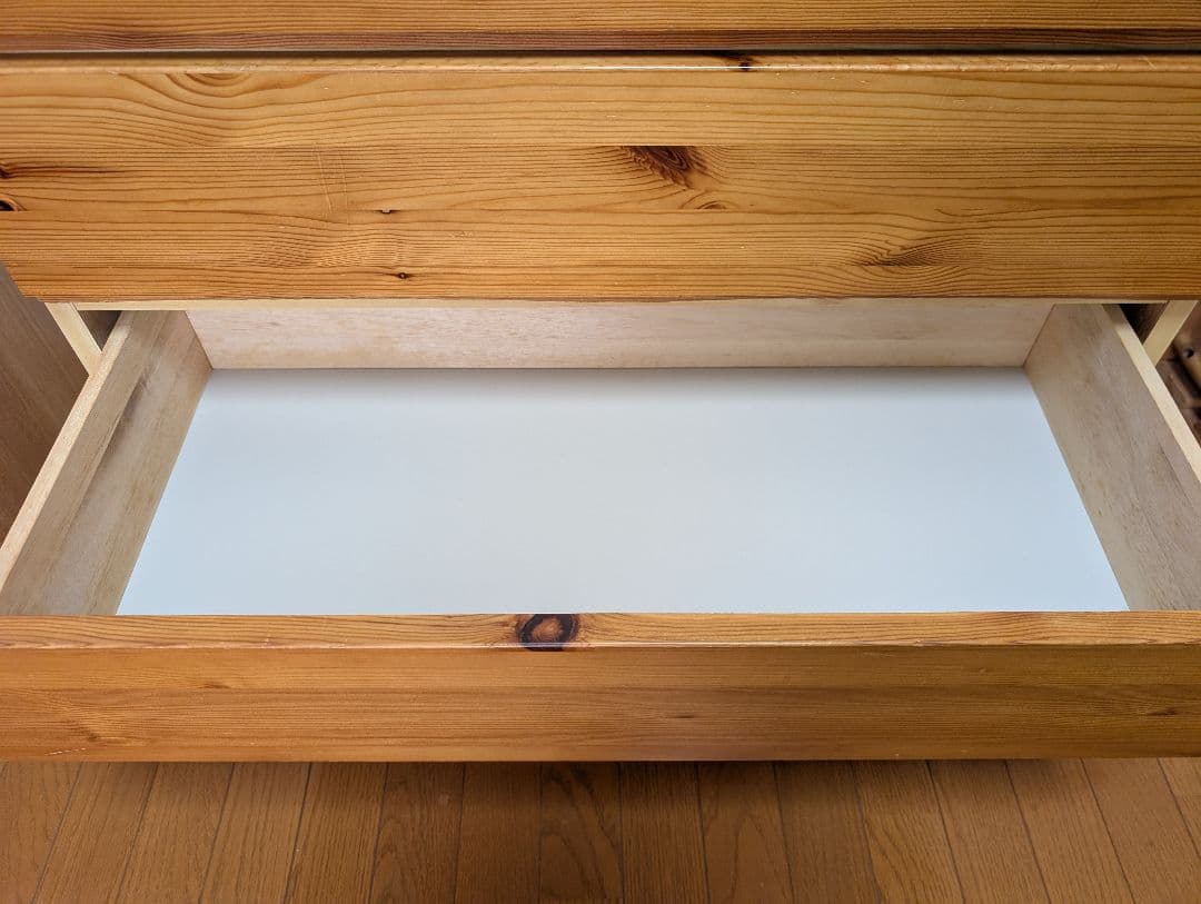 無印良品　パイン材　ワイド　チェスト　4段ワイド　廃盤品