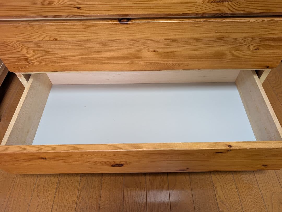 無印良品　パイン材　ワイド　チェスト　4段ワイド　廃盤品