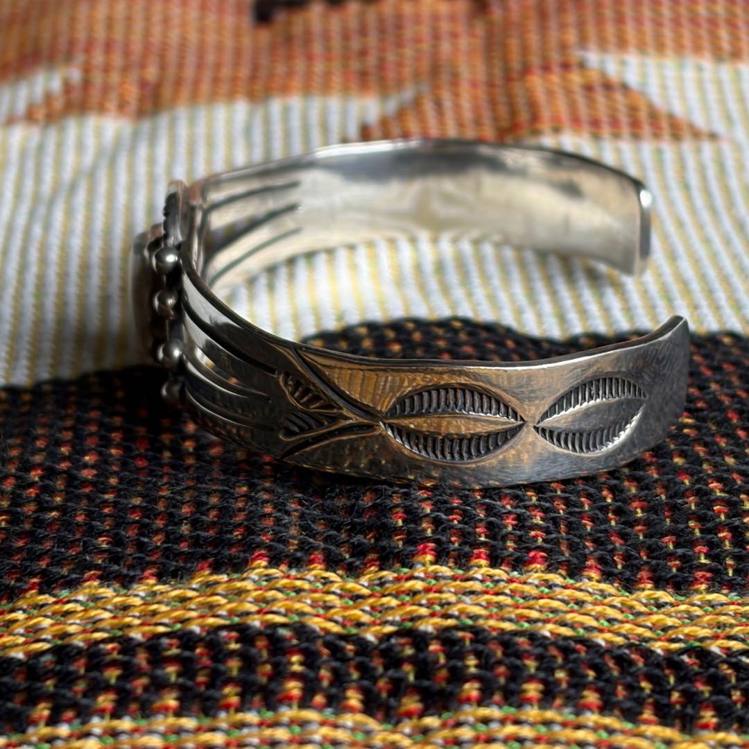 NAVAJO バングル ホワイトターコイズ AL YAZZIE STERLING