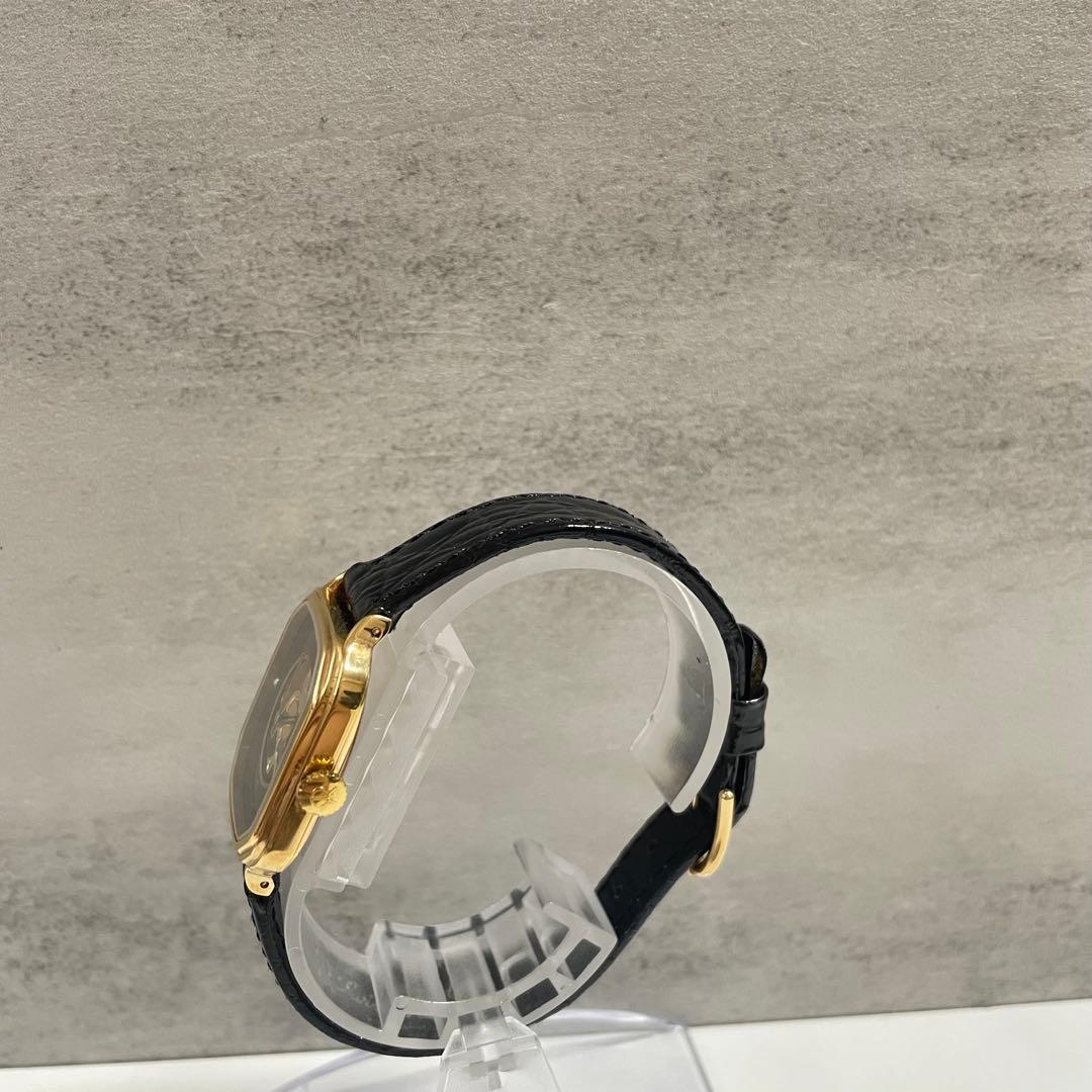 稼動品　希少　レビュートーメン　純正ベルト　3Pダイヤ　スケルトン　手巻き腕時計