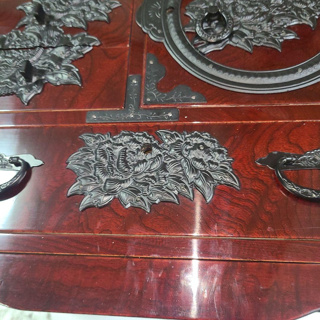 【高級品✨️】門間箪笥店 仙台箪笥 木地呂塗り 鍵付き