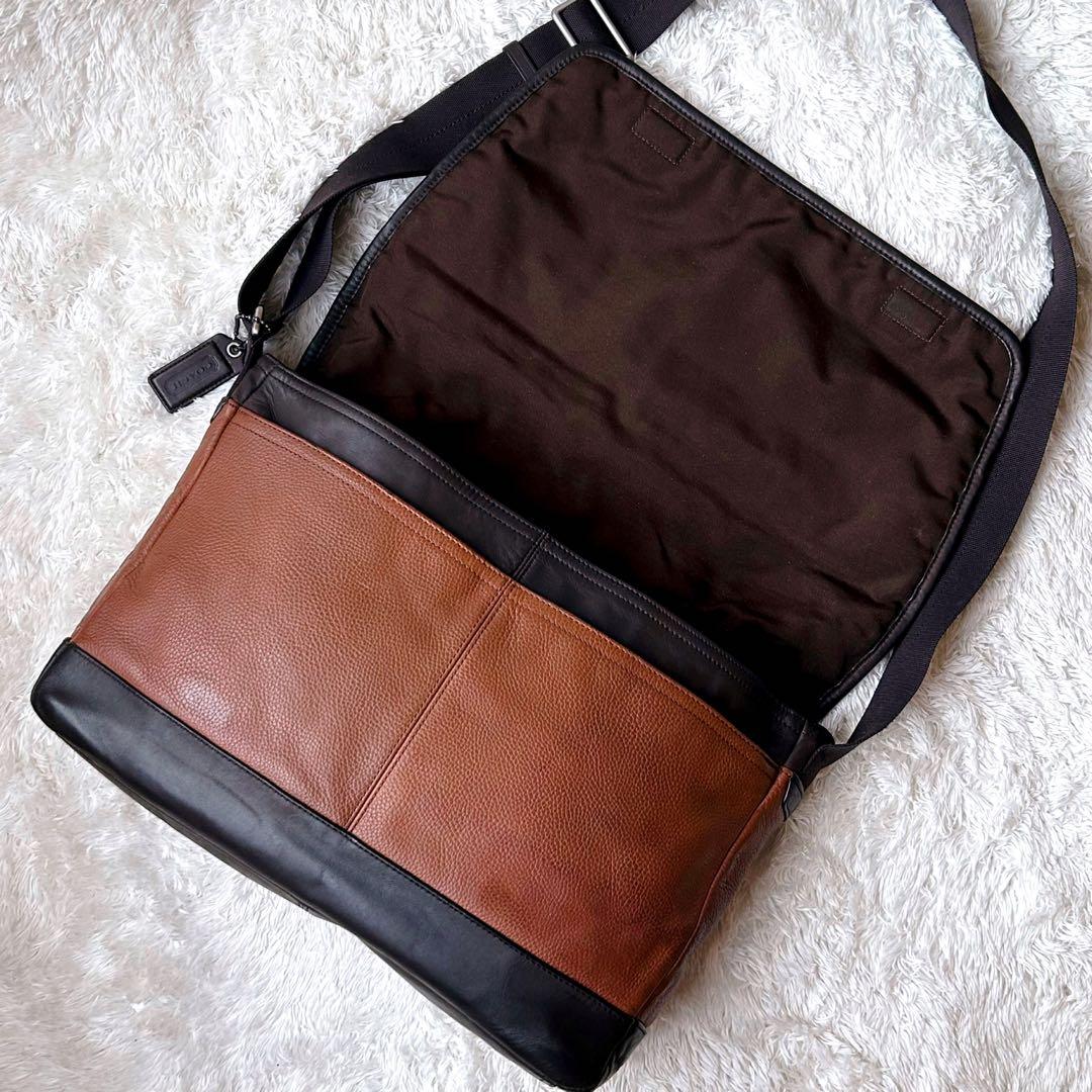 希少✨COACH コーチ ショルダーバッグ レザー ブラウン 70924 A4