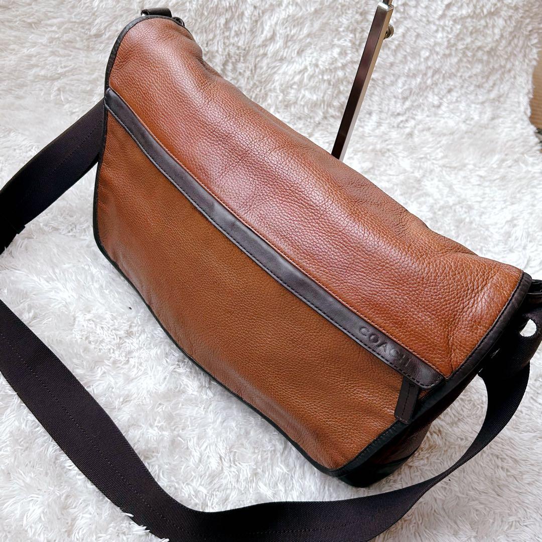 希少✨COACH コーチ ショルダーバッグ レザー ブラウン 70924 A4