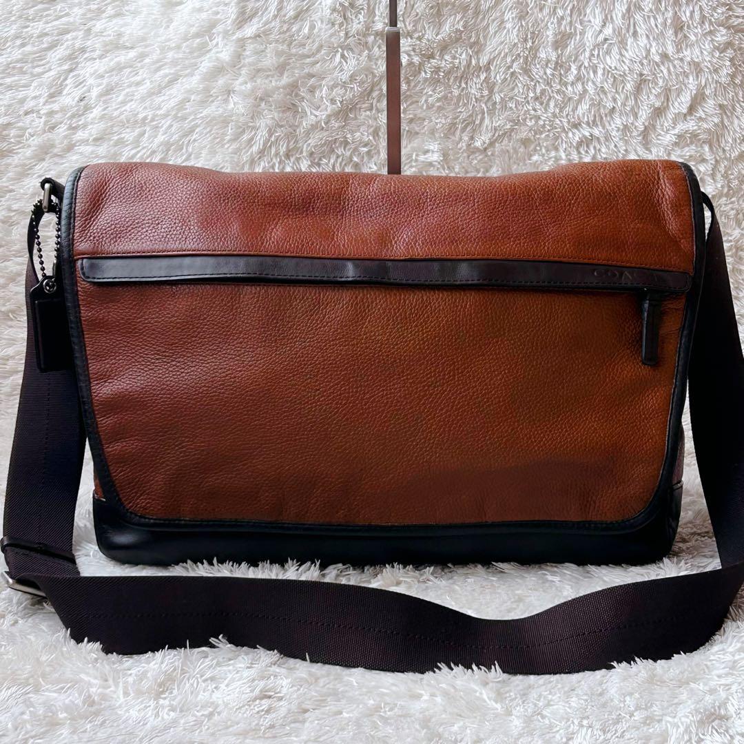 希少✨COACH コーチ ショルダーバッグ レザー ブラウン 70924 A4