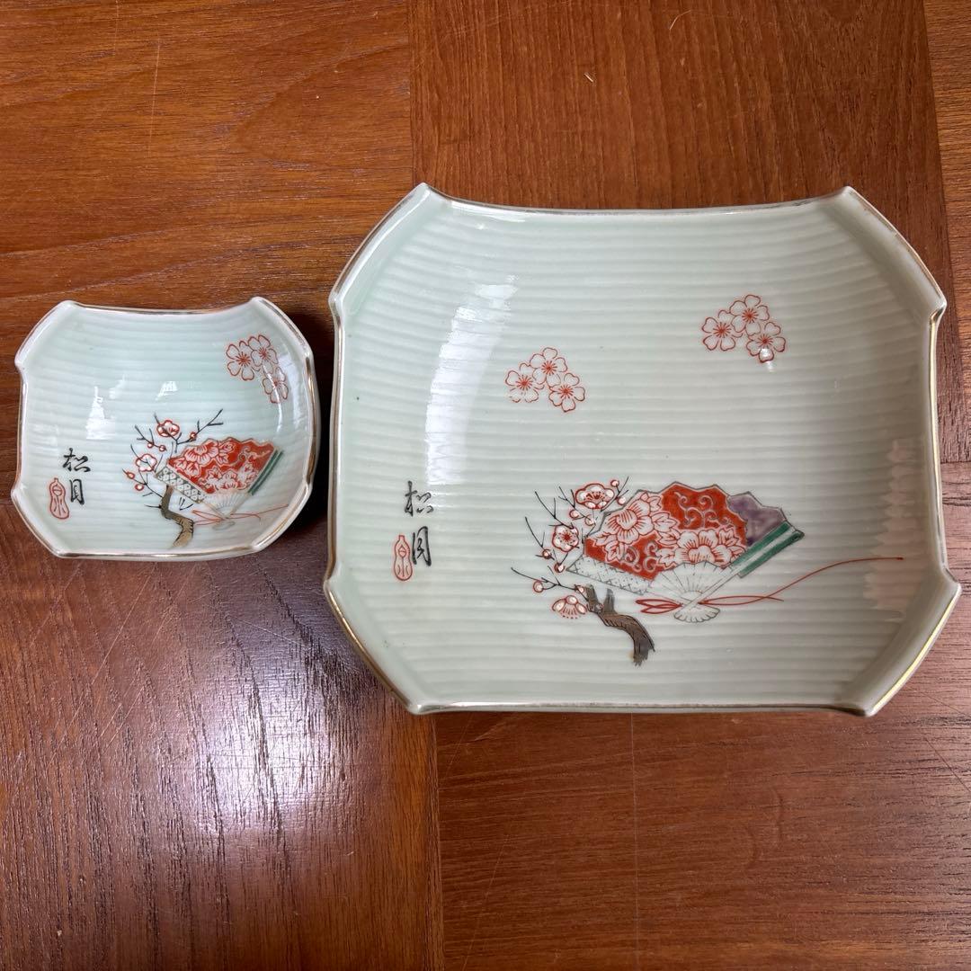 昭和レトロ　有田焼 刺身皿と醤油皿のセット計36枚