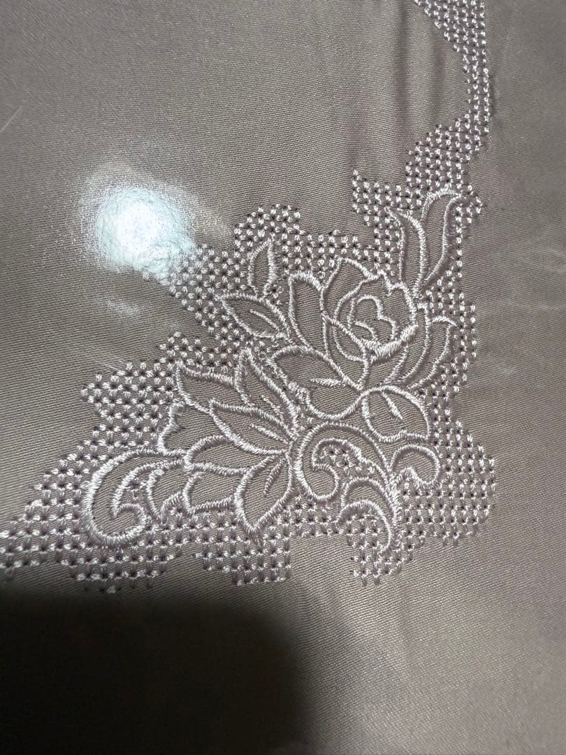 大塚家具 掛け布団カバー、綿、紫 日本製 贅沢品