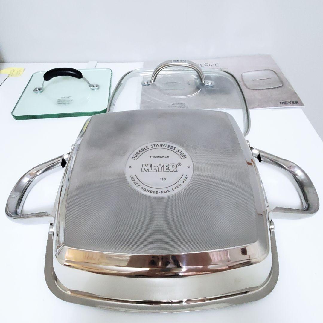 【美品/レシピ付き】MEYER マイヤー スクエアグリルパン 24cm
