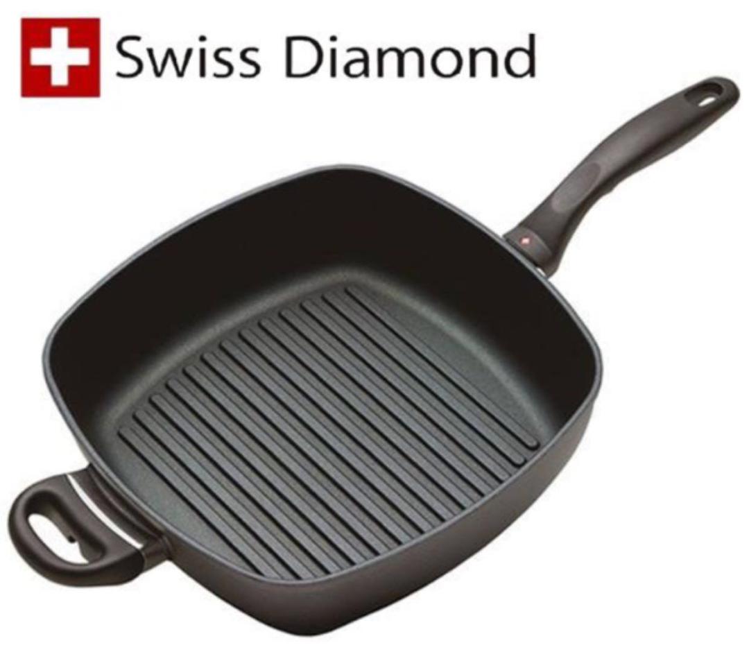 スイスダイヤモンド グリルパン スクエア IH対応 28cm SD66281i