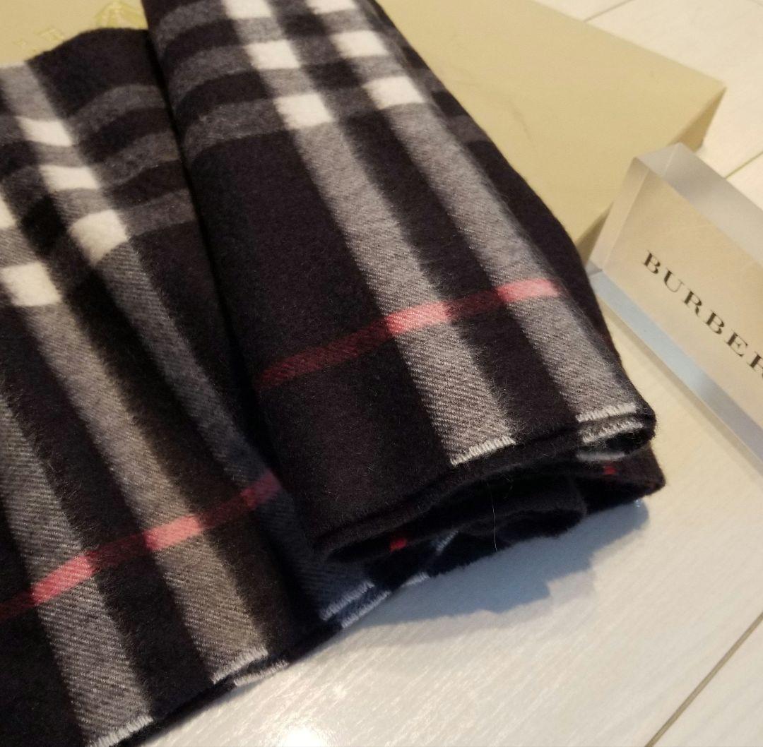 新品未使用タグ付 バーバリーカシミアマフラー ユニセックス クラシック美品