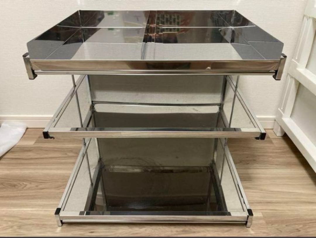 シンク下スライド収納ラック「シンク下の力もち」幅50cm3段