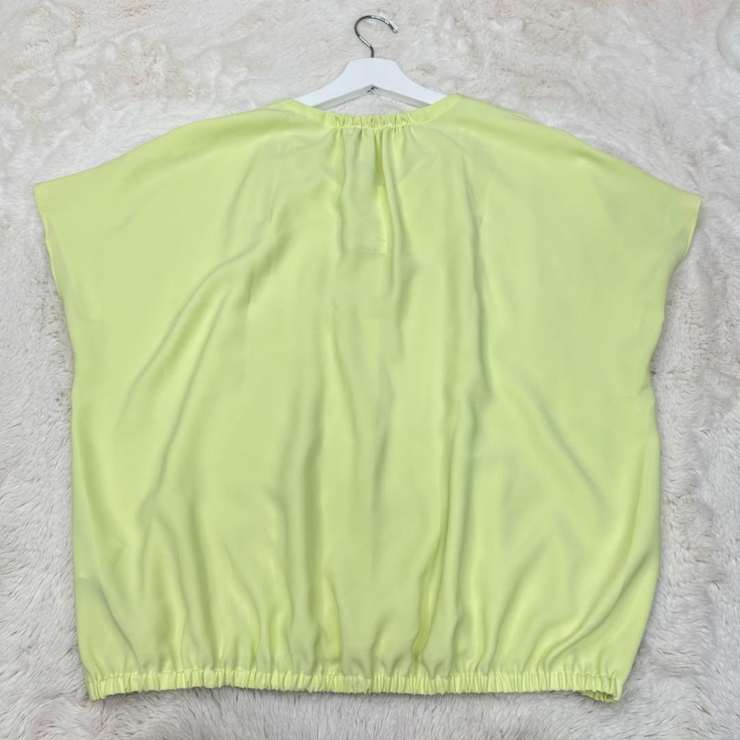 ✨タグ付き✨theory luxe ギャザー 半袖ブラウス 38 ライトイエロー