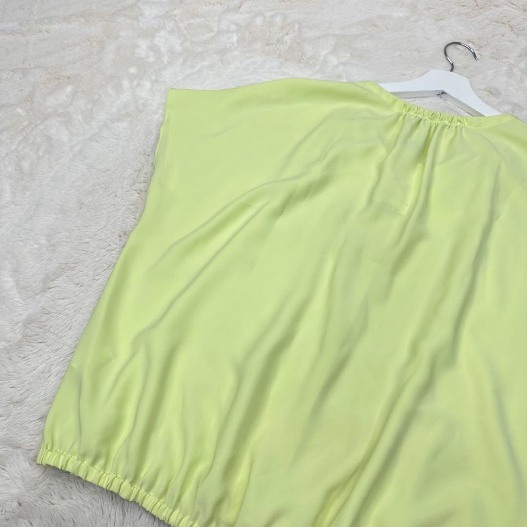 ✨タグ付き✨theory luxe ギャザー 半袖ブラウス 38 ライトイエロー