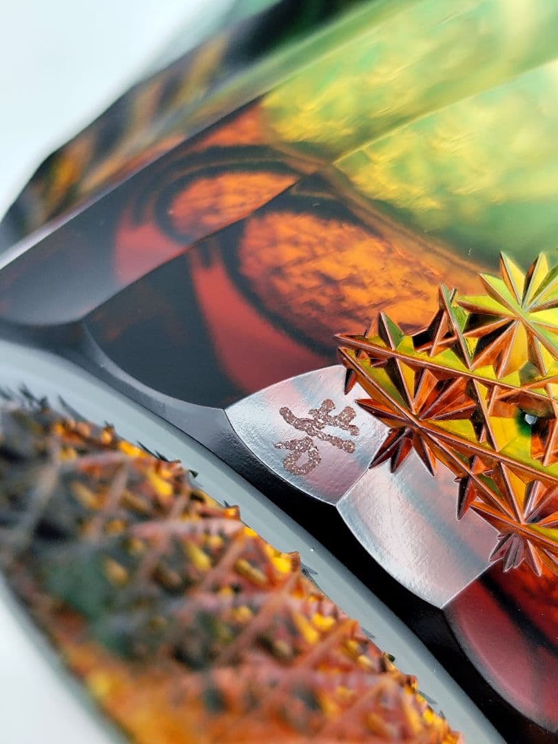 最上位作☆但野英芳 江戸切子 『風神』ロックグラス（切子 江戸切子 薩摩切子）