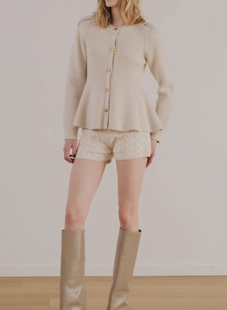 THETOE TOÉ Rosen Peplum Cardigan