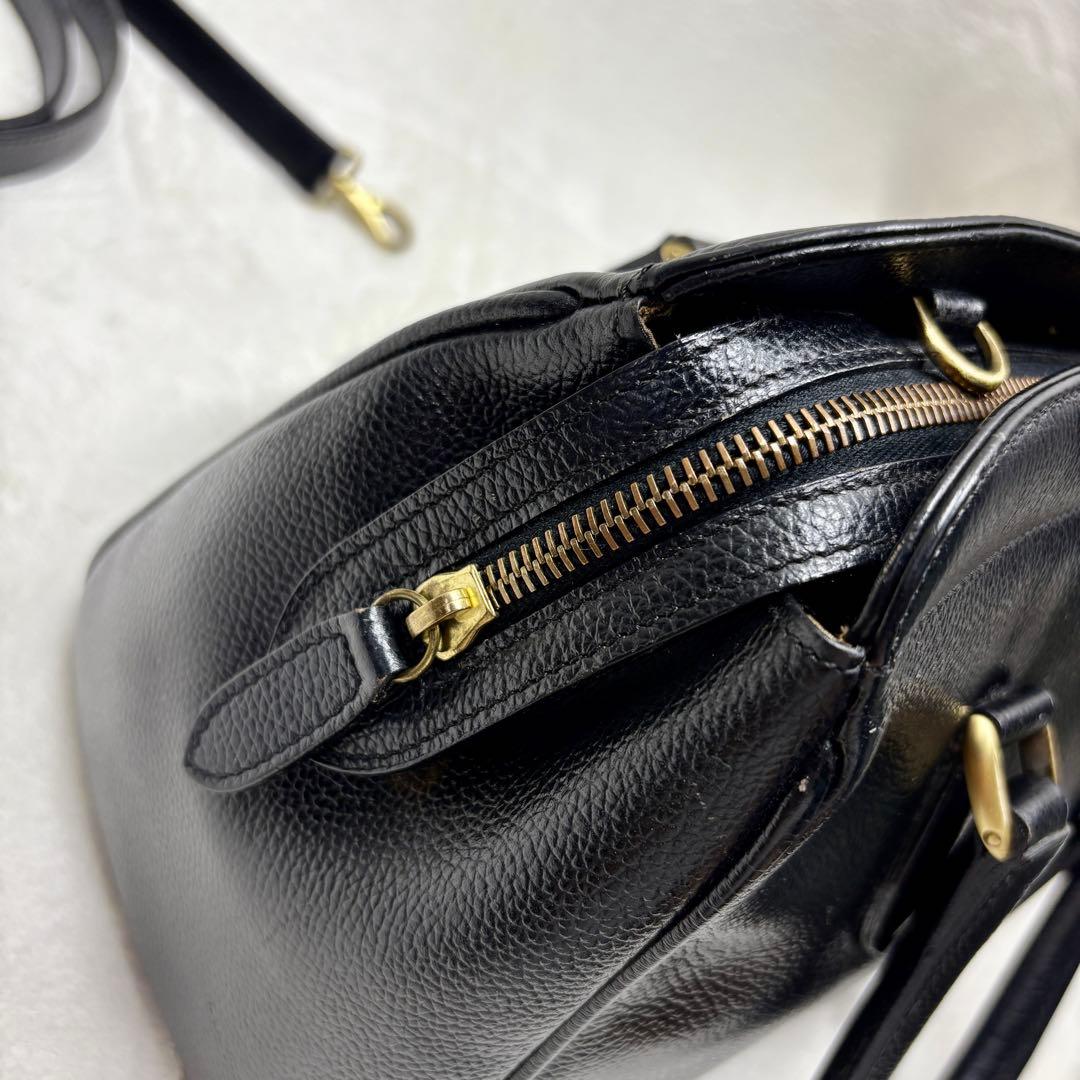 coach ミニボストン　レザー　バッグ　本革　ブラック　２WAY　4410