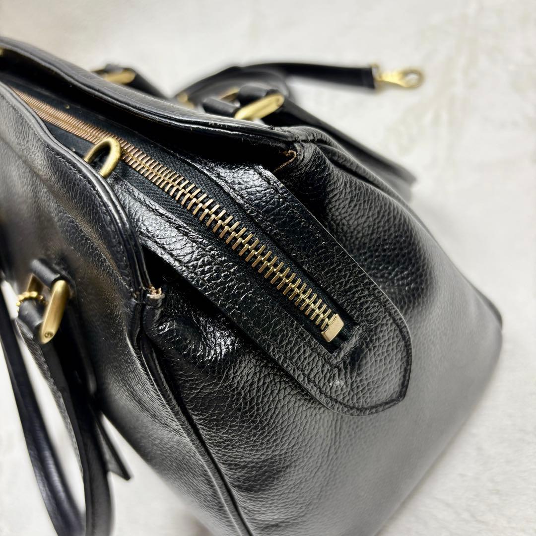 coach ミニボストン　レザー　バッグ　本革　ブラック　２WAY　4410