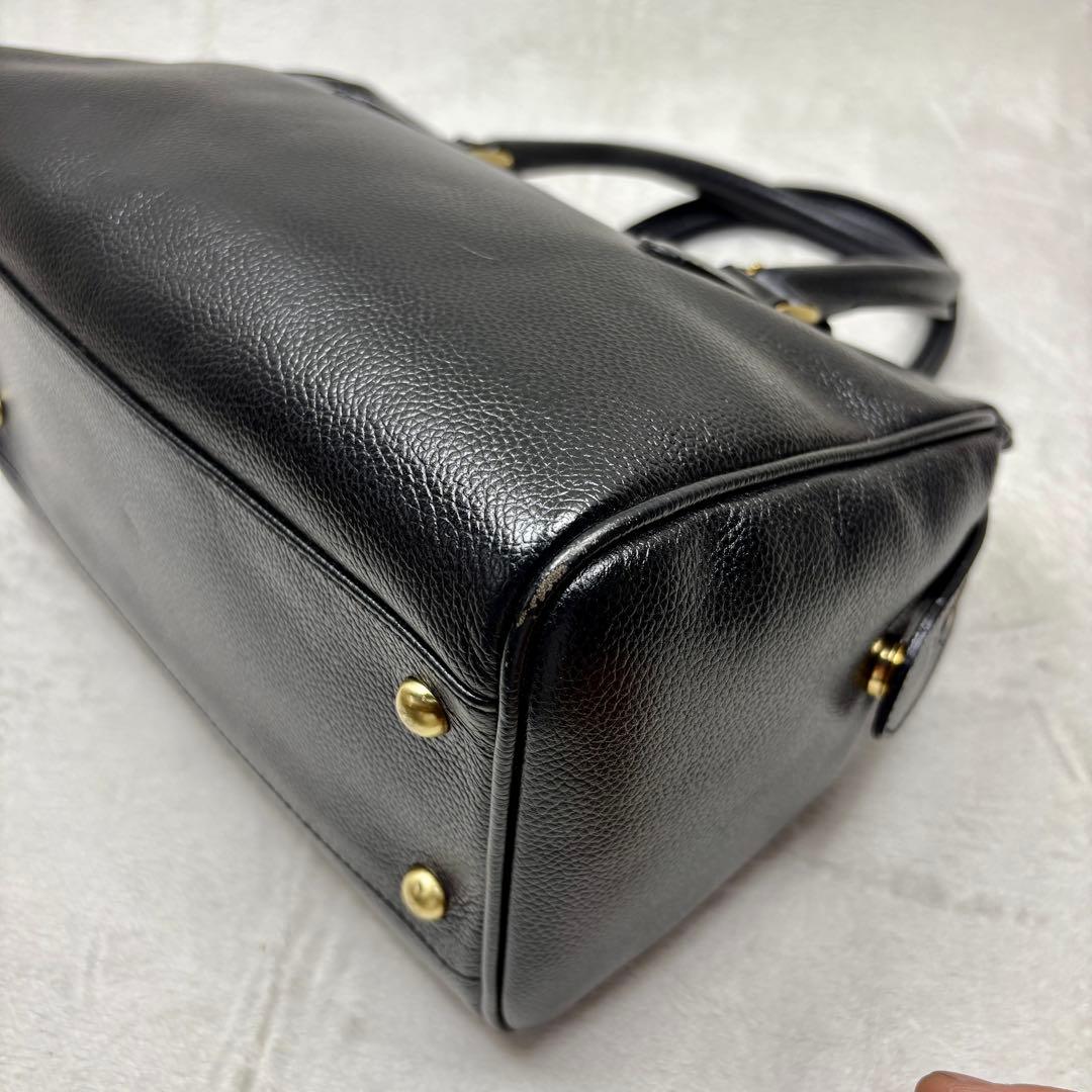 coach ミニボストン　レザー　バッグ　本革　ブラック　２WAY　4410