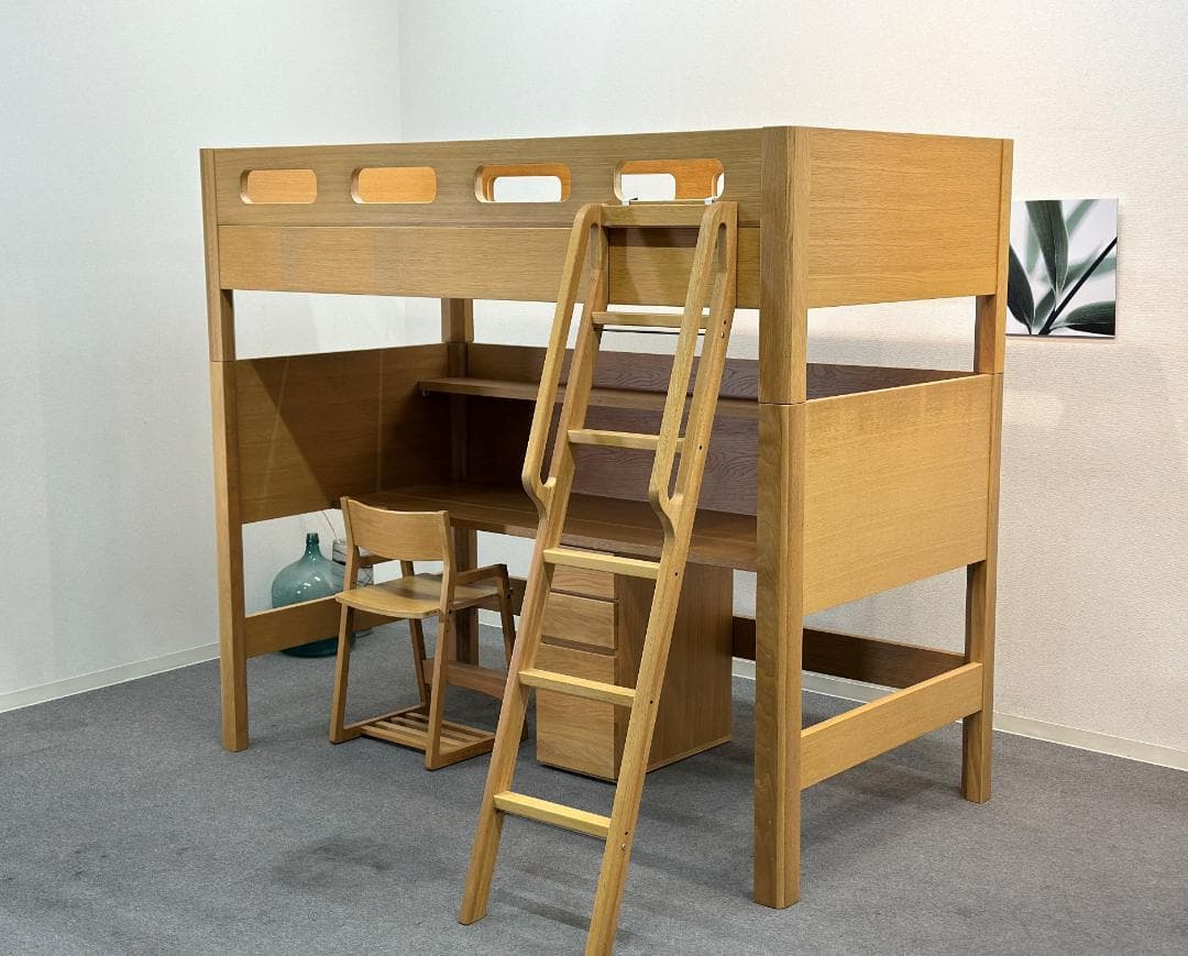 入学準備に■アクタス■FUZZLE　ロフトベッドセット　キッズ　ベッド＆デスク