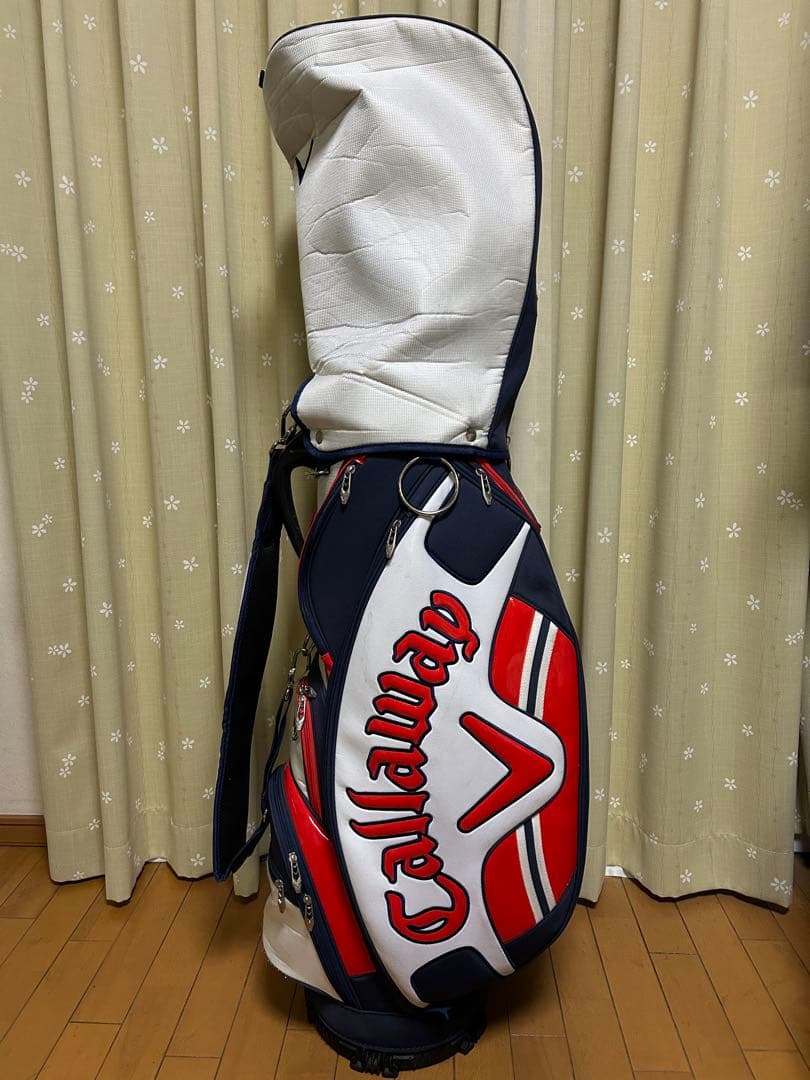 Callaway キャロウェイキャディバッグ 白紺赤　メンズ　ゴルフ