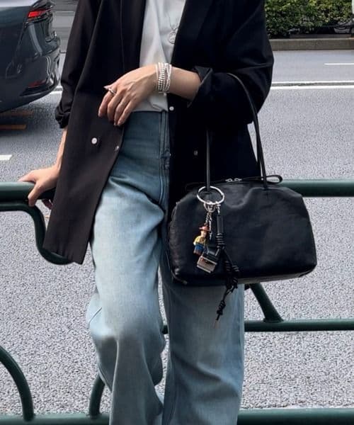 ear PAPILLONNER　ロングハンドルボストンバッグ