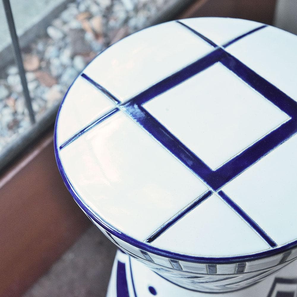 新品 送料込み スツール 椅子 陶器 花台 1台 H45cm