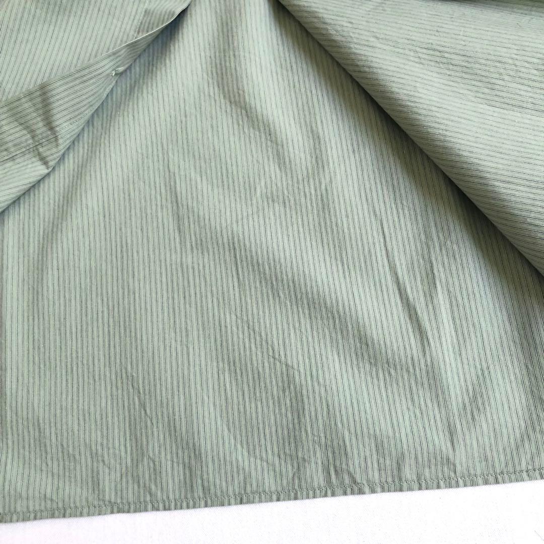 Steven Alan コンパクトヤーン ストライプ レギュラーカラー シャツ