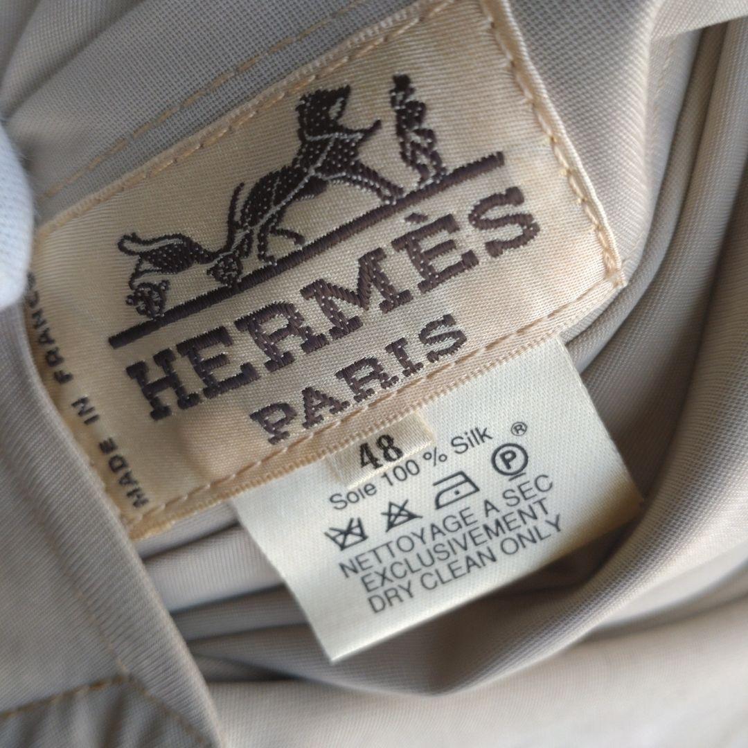 K*a様 HERMES リバーシブル ブルゾン シルク 中綿入り　48