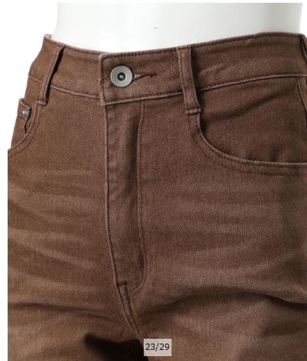 【まゆまゆ】【新品】　美脚セミフレアデニムパンツ 　リランドチュール