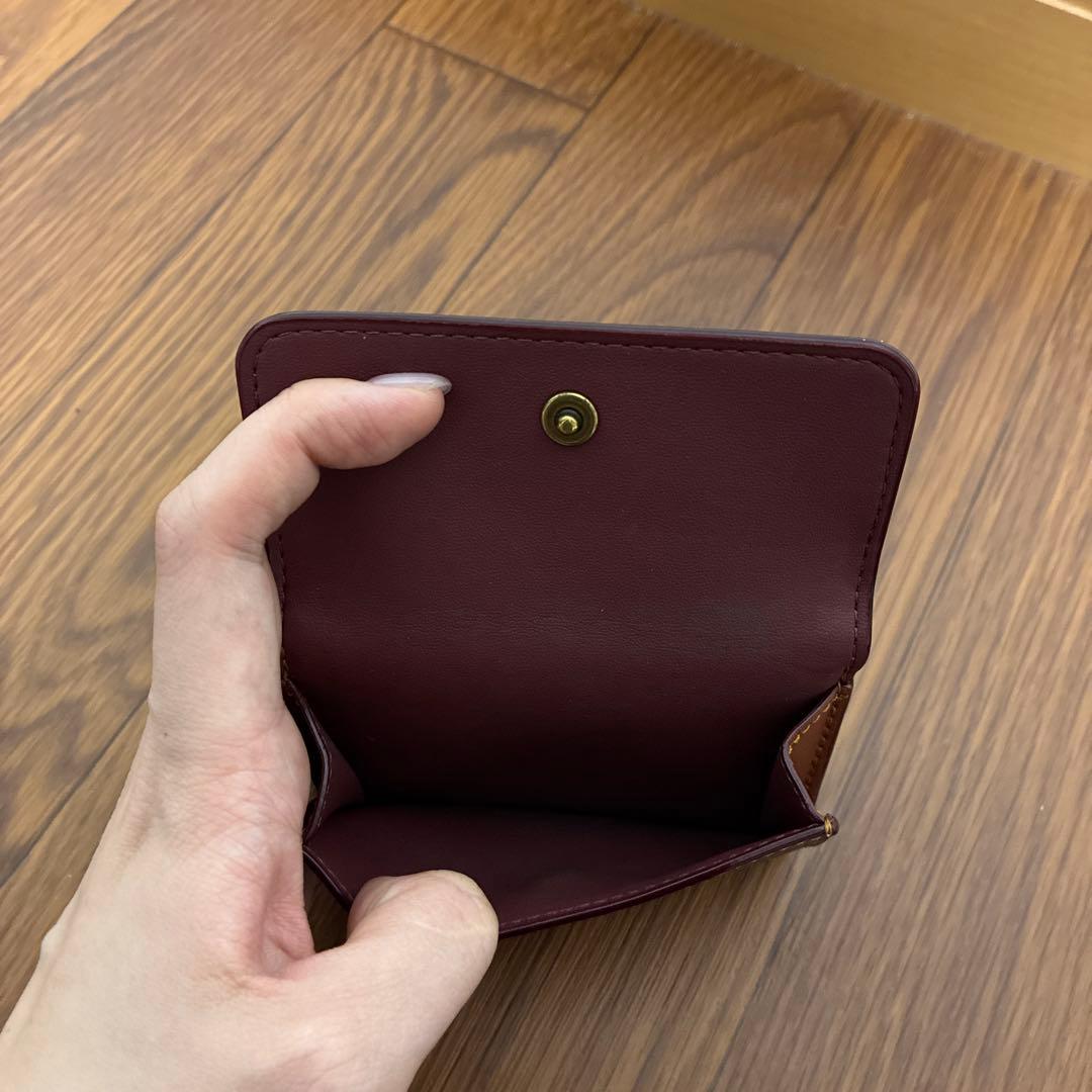 COACH 三つ折り財布 ブラウン/ベージュ
