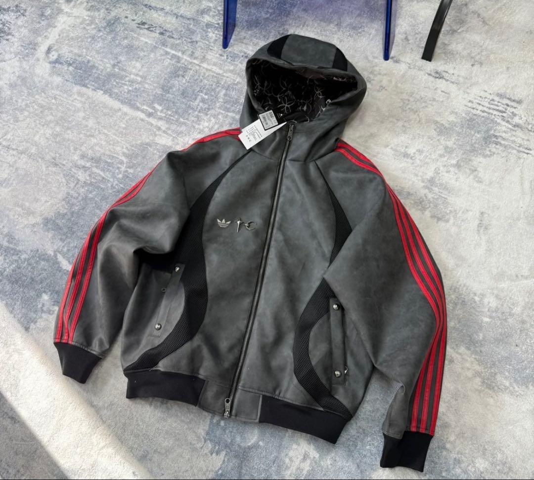 ジャケット・アウター ADIDAS X THUG CLUB TEAM LEATHER JACKET