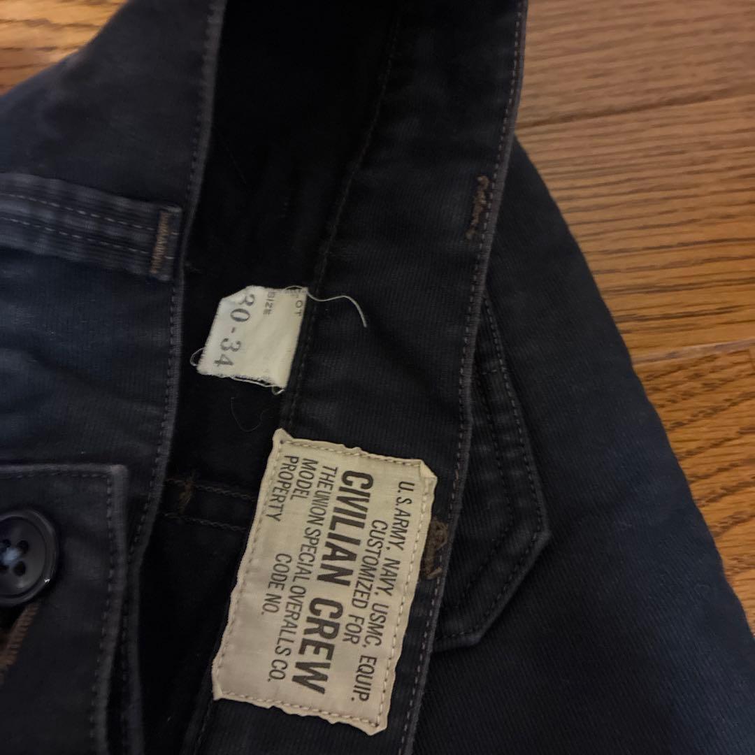 aviator pants navy 30（平置き37）length 86