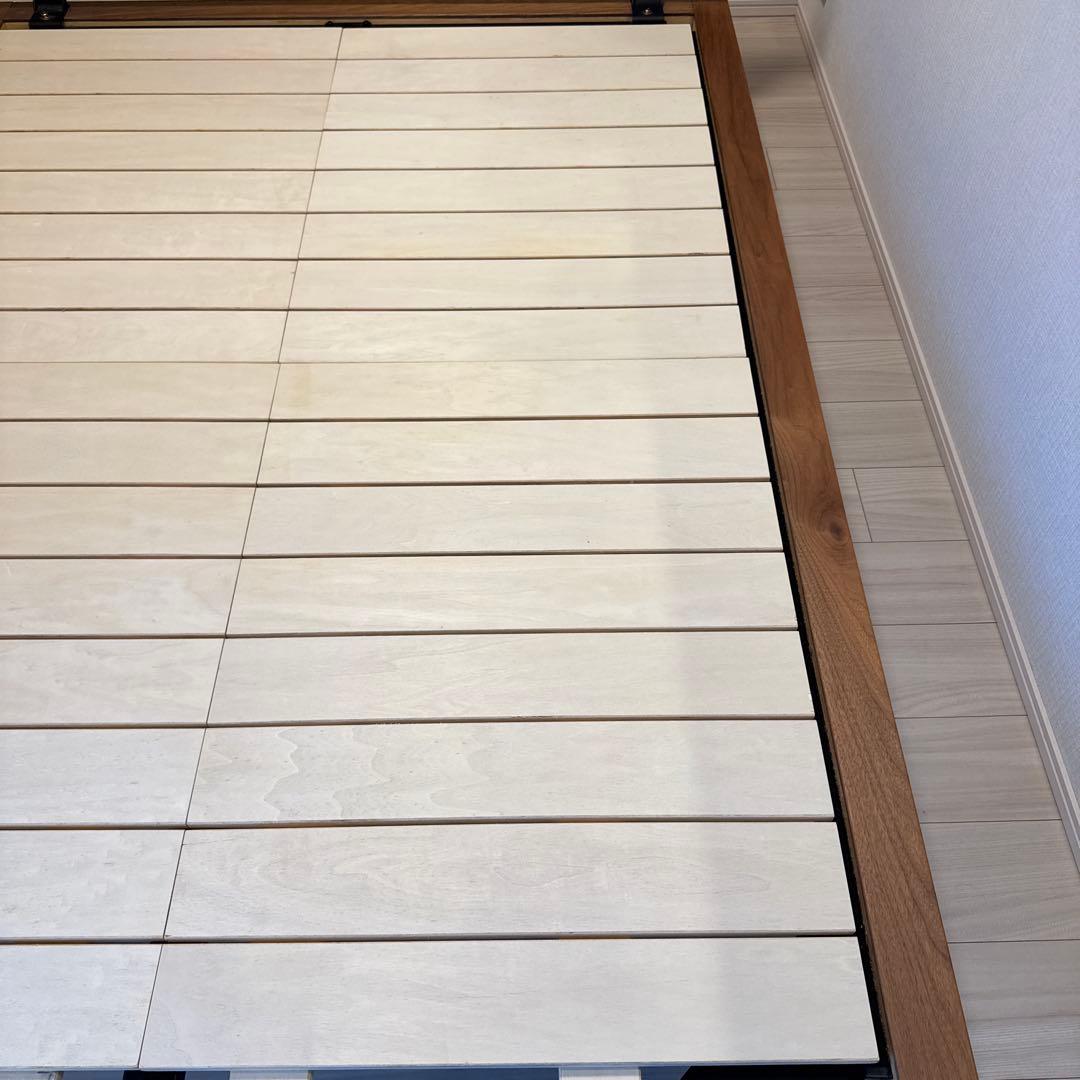 【オンドルセク】無印良品　木製ダブルベッドフレーム+足+ヘッド