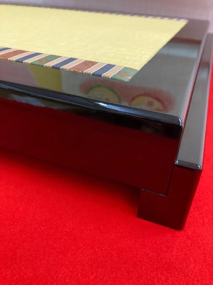 F4 ひな人形飾り台　2段飾り台のみ　高級黒塗り　巾80㎝位