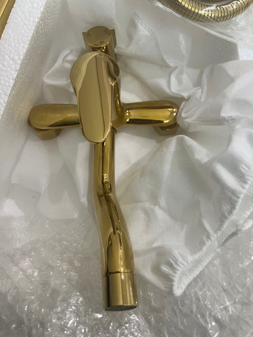 ゴールド シャワーヘッドセット 真鍮製