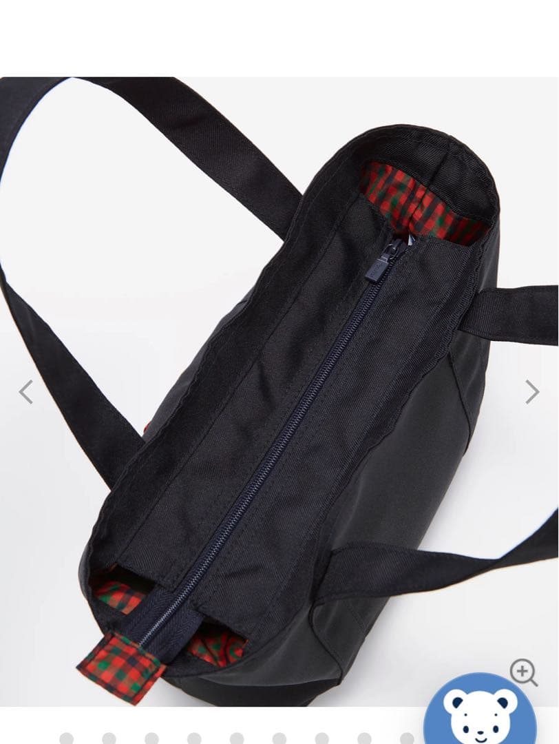 ファミリア刺繍 ネイビー トートバッグ