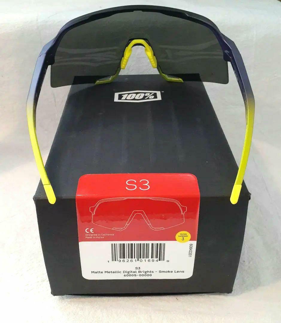 100% S3 パープル イエロー ワンハンドレッド サングラス