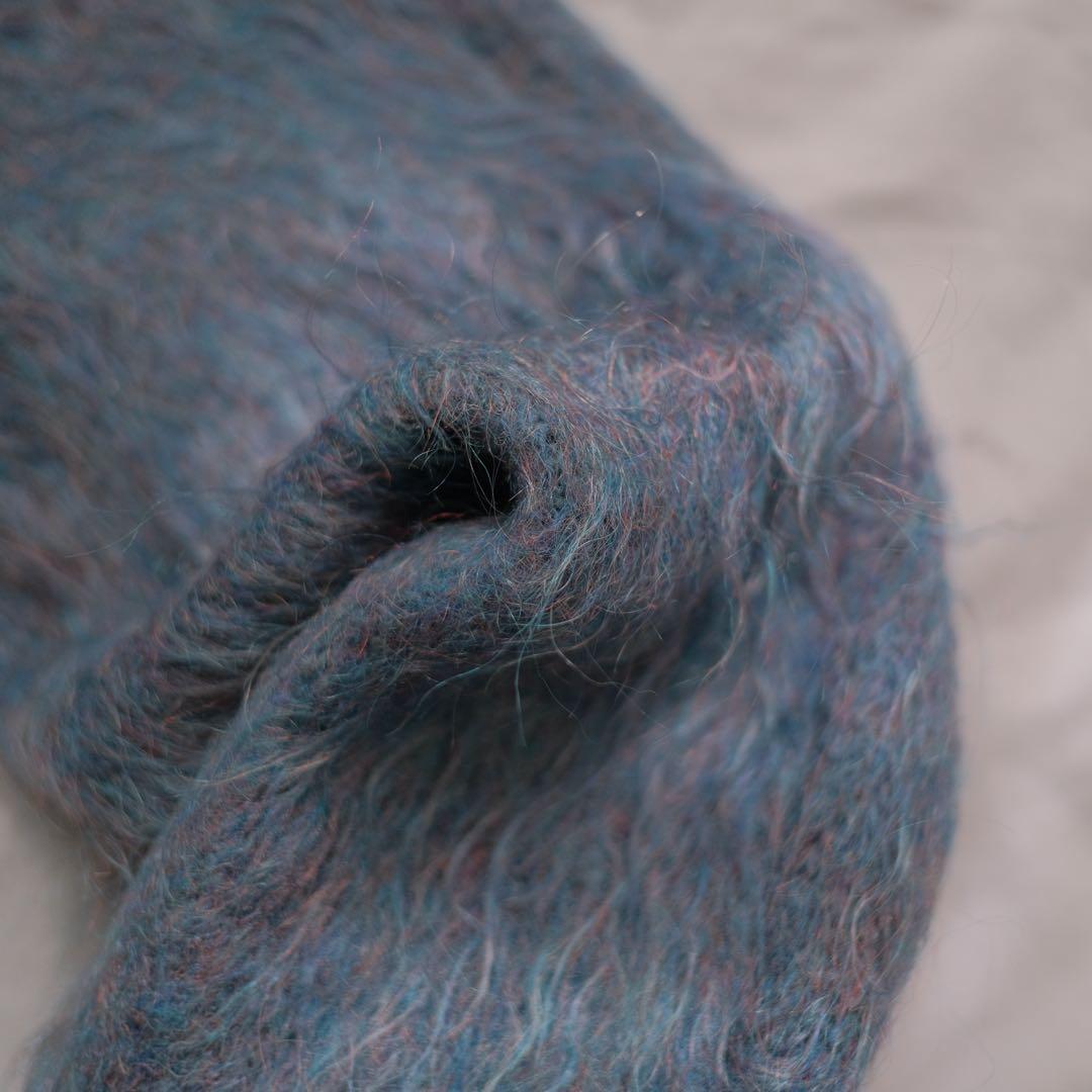 ★special 60s モヘアカーディガン 毛足長 グラデーションブルー