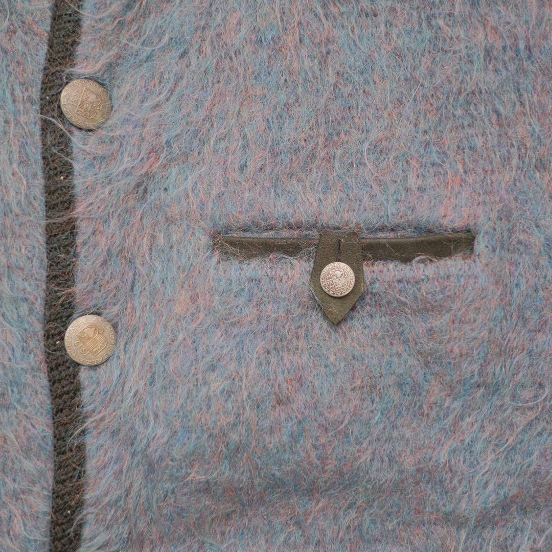 ★special 60s モヘアカーディガン 毛足長 グラデーションブルー