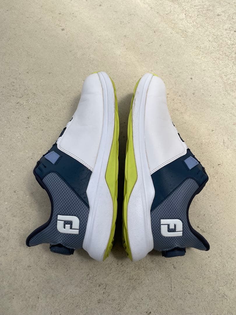 FootJoy プロライトボア　25.5 ホワイト/ネイビー ゴルフシューズ
