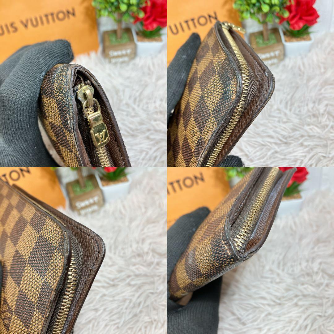 ルイヴィトン ダミエ ポルトモネ ジップ ラウンドファスナー ウォレット 長財布