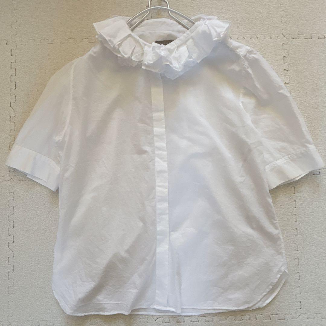 16SS MARGARET HOWELL ラッフルカラーシャツ